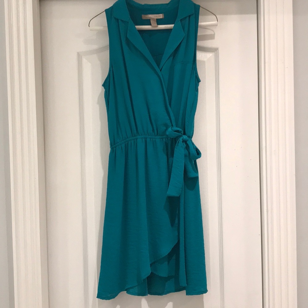 Teal wrap dress